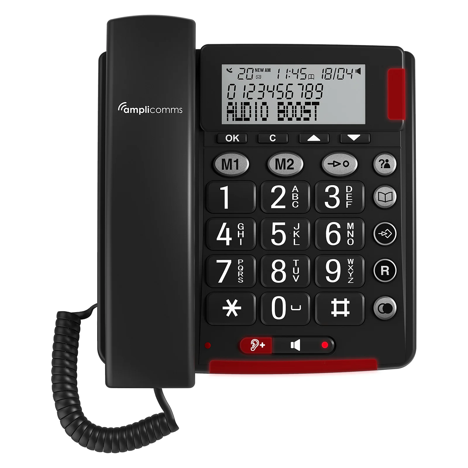 amplicomms BIGTel 48 Plus  Grotastentelefon Dark Grey Smartphones