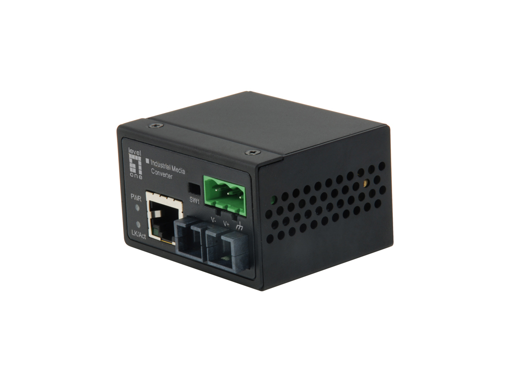 LevelOne IEC 4002 Netzwerk Medienkonverter 100 Mbit s Multi Modus Schwarz