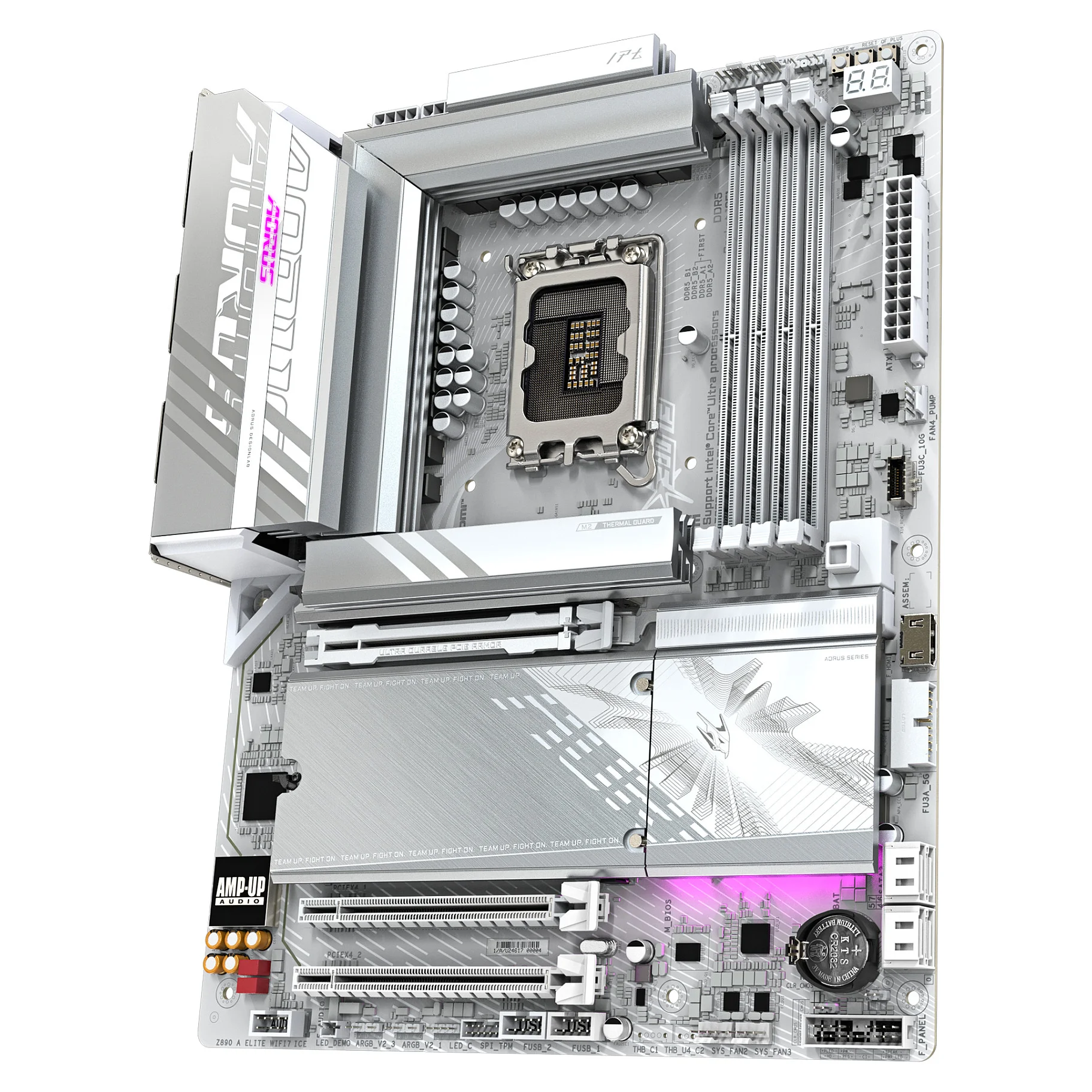 GIGABYTE Z890 AORUS ELITE WIFI7 ICE Mainboard   Unterstuetzt Intel Core Ultra  Serie 2  CPUs  16 1 2 Phasen VRM  bis zu 8800MHz DDR5  OC   1xPCIe 5 0   3xPCIe 4 0  Wi Fi 7  2 5GbE LAN  Thunderbolt 4 PC-Zubehoer
