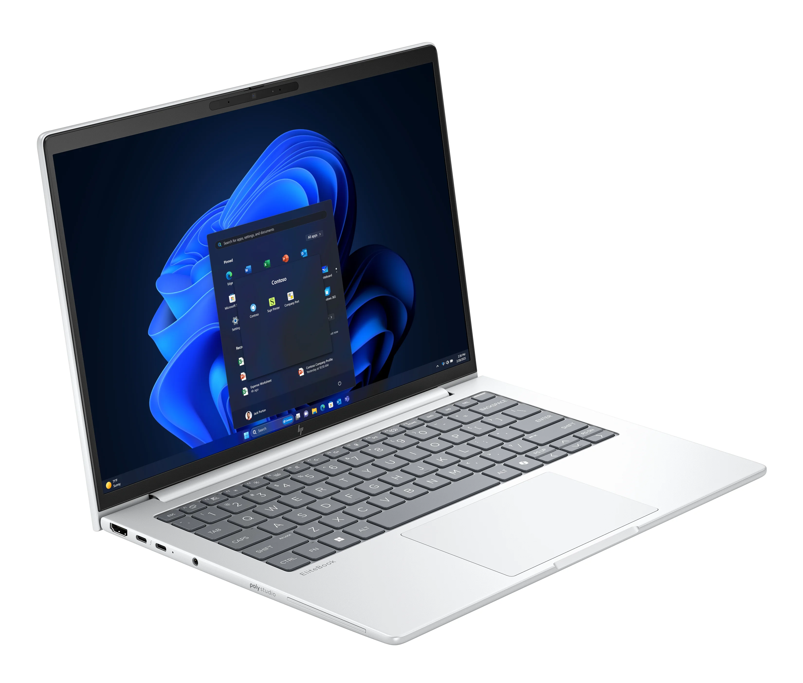 HP EliteBook 8 G1i 14 inch Notebook AI PC Intel Core Ultra 5 225U Laptop 35 6 cm  14   WUXGA 16 GB DDR5 SDRAM 512 GB SSD Wi Fi 7  802 11be  Windows 11 Pro Silber Notebooks & E-Book Reader