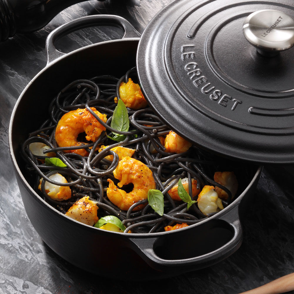 Le Creuset Braeter Signature  rund  24 cm  schwarz Pfannen & Toepfe