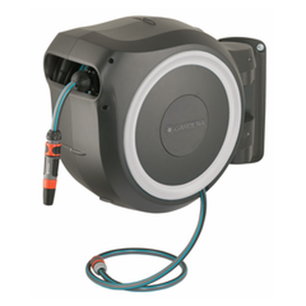 GARDENA Wand Schlauchbox RollUp M L  weiss  25 m Gartenbewaesserung