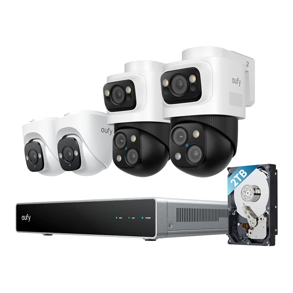 Eufy NVR Security System S4 Patrone  Form  IP Sicherheitskamera Innen   Aussen 3840 x 2160 Pixel Zimmerdecke Ueberwachungskameras