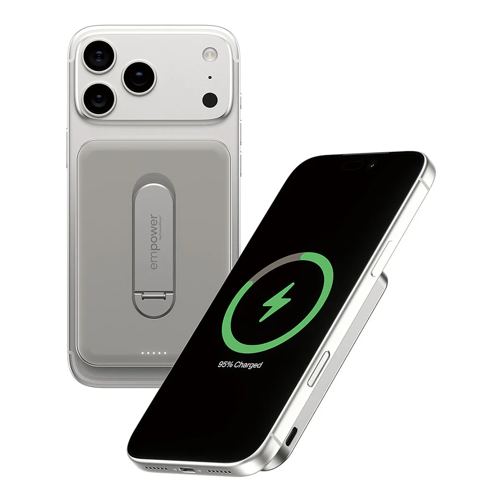 PanzerGlass empower  by   empower  Bank m  Spin Stand   5000mAh   Titanium Akkus Powerbanks & Kabel