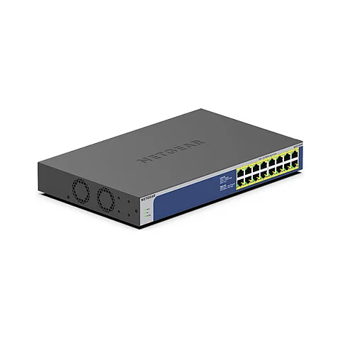 NETGEAR GS516PP Unmanaged Gigabit Ethernet  10 100 1000  Power over Ethernet  PoE  Blau  Grau Switches