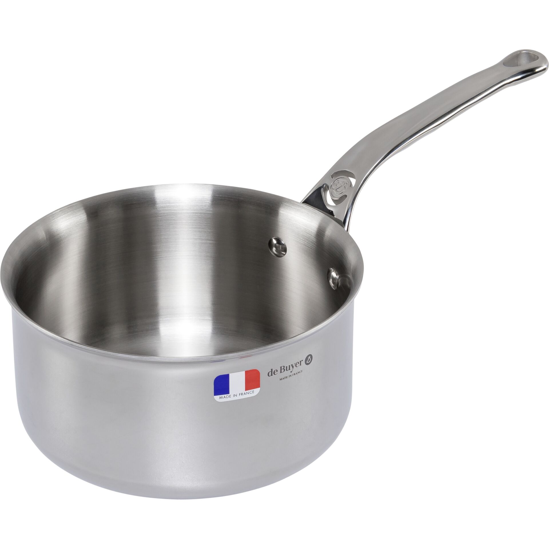 De Buyer Affinity Kasserolle Edelstahl mit Deckel 18 cm Pfannen & Toepfe