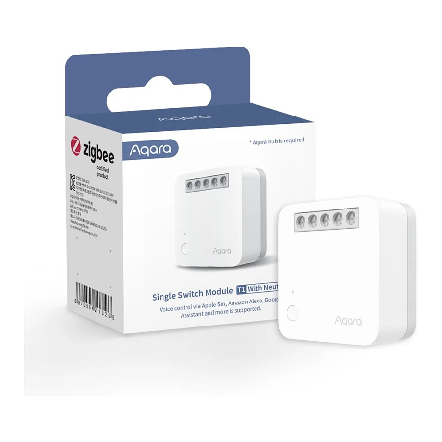 Aqara Single Switch Module T1 mit Neutralleiter  Zigbee  Steckdosen