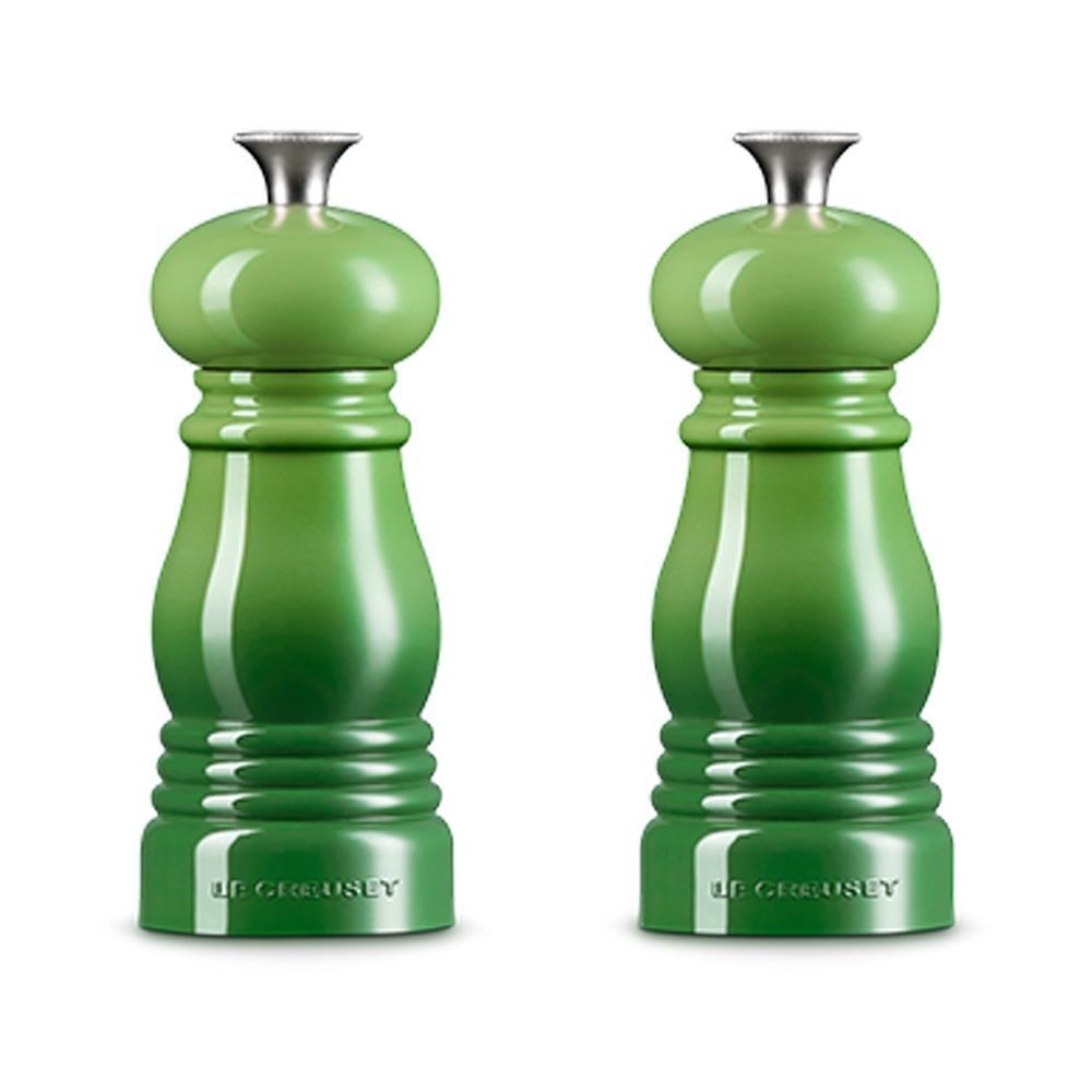 Le Creuset Salz Pfeffermuehle 2er Set  Bamboo Kueche