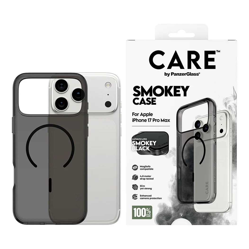 PanzerGlass CARE  by   Urban Explorer Case Smokey m  Schwarz MagSafe iPhone 17 Pro Max Notebook & Tablet Zubehoer