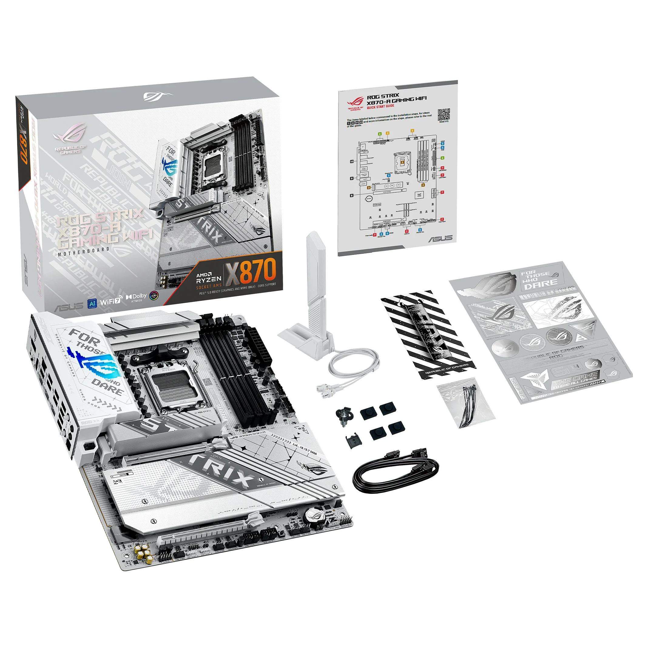 ASUS ROG STRIX X870 A GAMING WIFI AMD X870 Sockel AM5 ATX PC-Komponenten