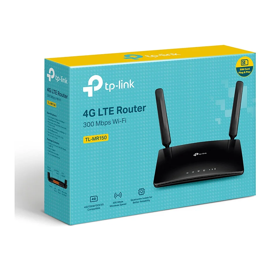 TP Link TL MR150 WLAN Router Schnelles Ethernet Einzelband 2 4GHz 4G Schwarz
