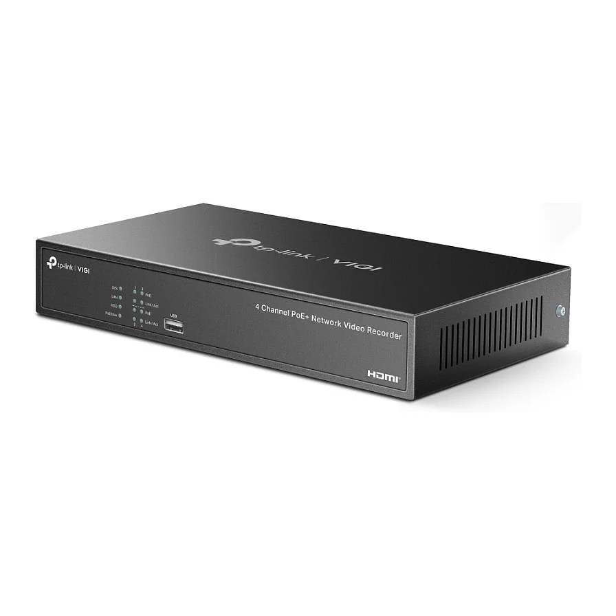 TP Link VIGI NVR1004H 4P 2TB Schwarz Video & Audio