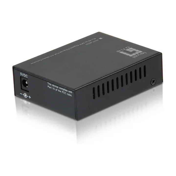 LevelOne GVT 2010 Netzwerk Medienkonverter Schwarz 10 100 1000 Mbps RJ45 Plug Play