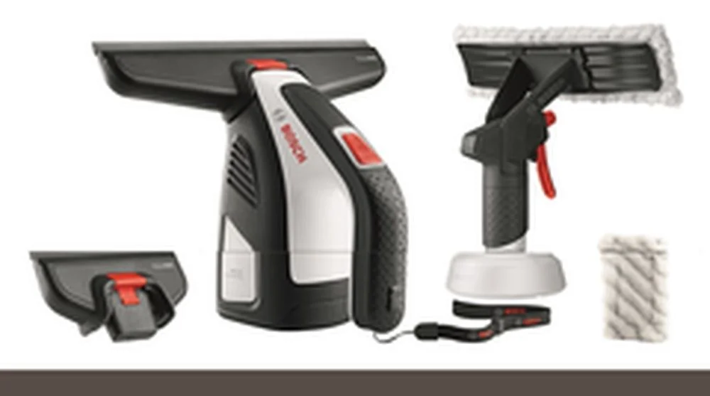 Bosch GlassVAC Elektrischer Fensterreiniger 0 1 l Schwarz  Rot  Silber Staubsauger & Reiniger