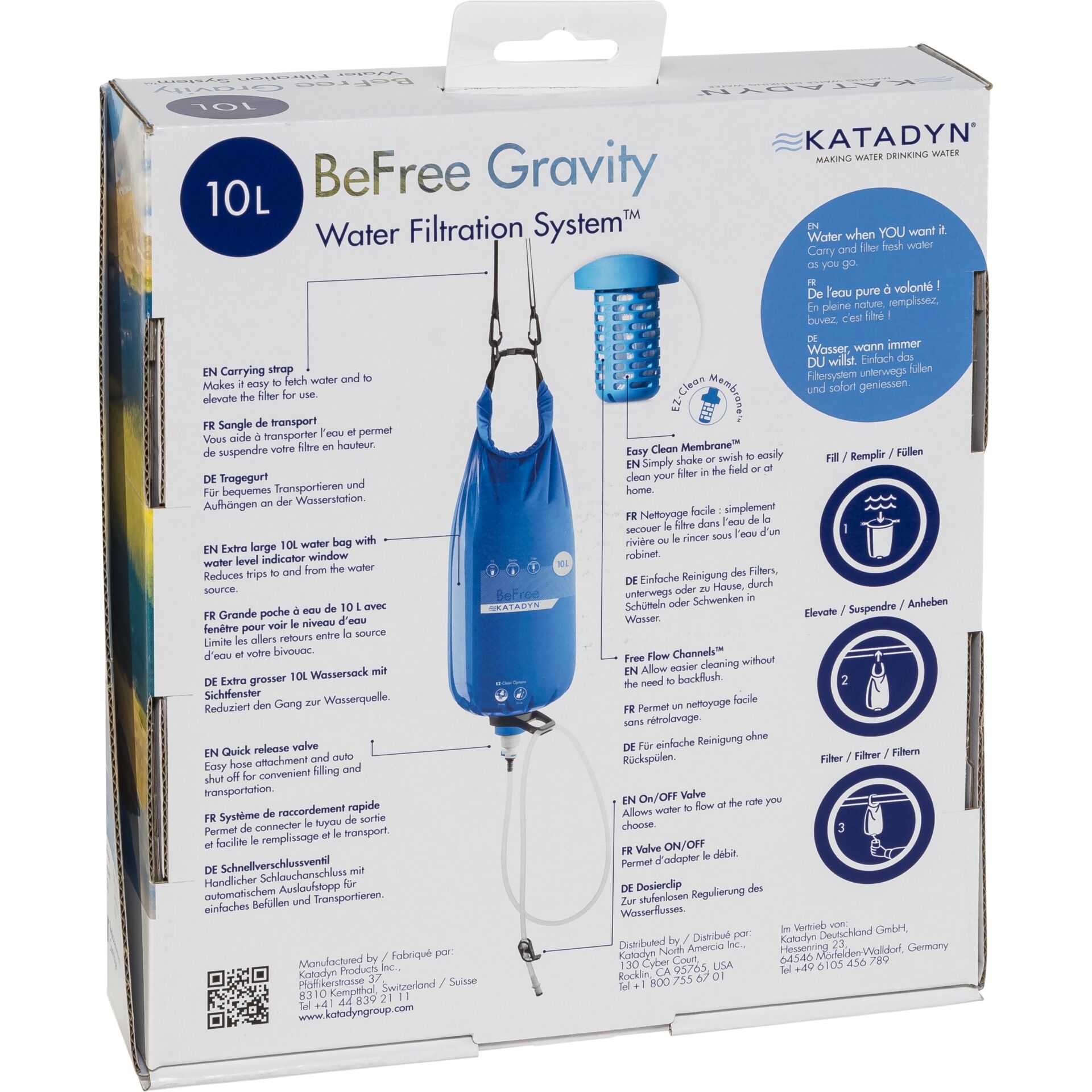 Katadyn BeFree Gravity Wasserfilter 10L Camping