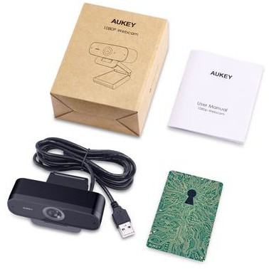 Aukey pc w3 stream series full hd webcam with 1 2 9Zoll cmos sensor black PC-Zubehoer