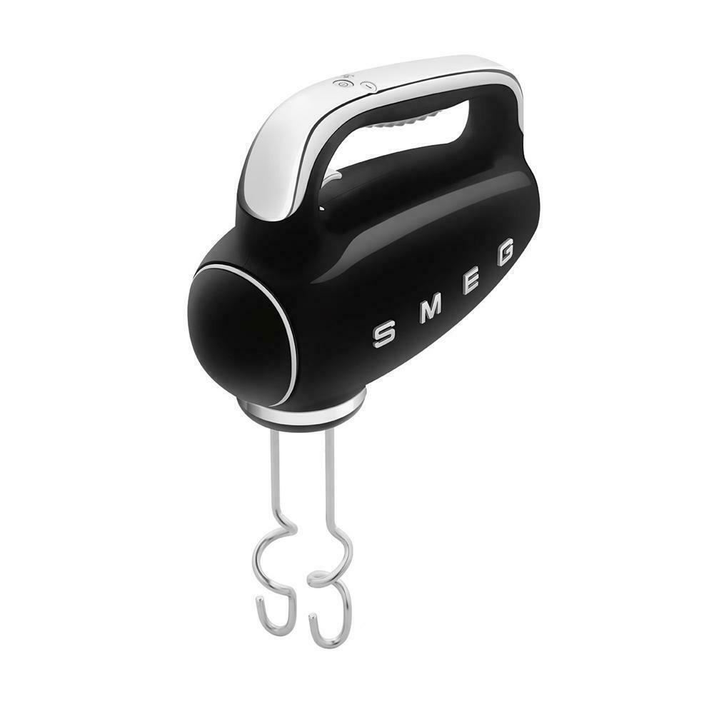 SMEG hmf01bleu handmixer im 50er jahre retro design schwarz Kuechenkleingeraete
