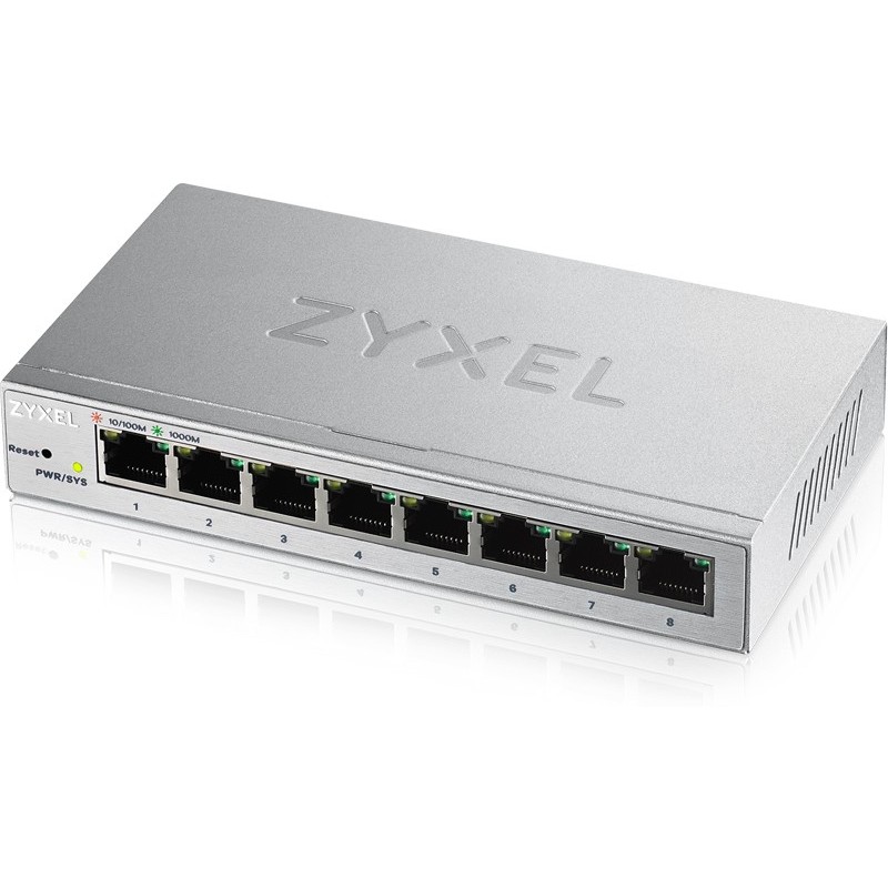 Zyxel GS1200 8 Managed Gigabit Ethernet  10 100 1000  Silber Netzwerk