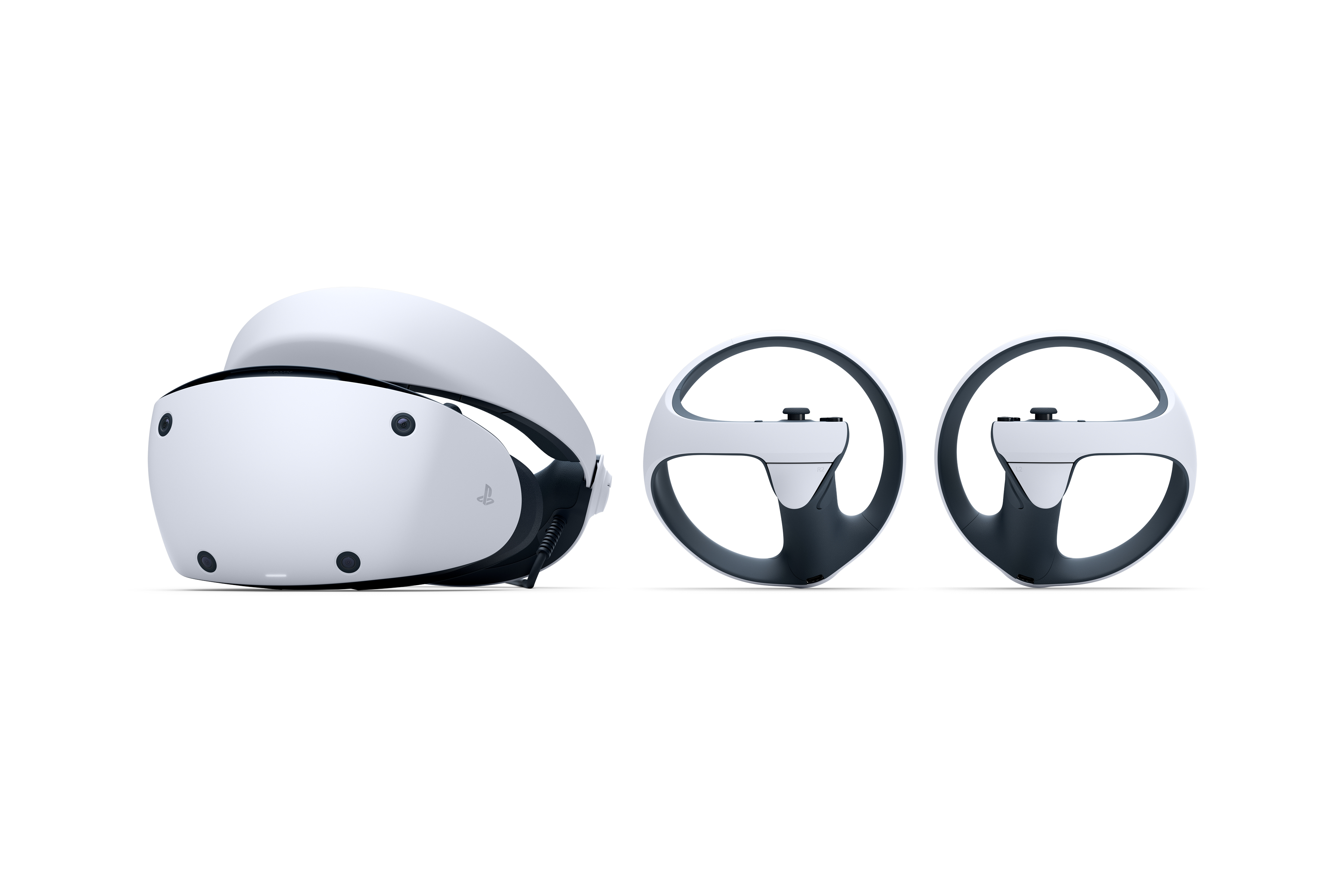 Sony PlayStation VR2 Dediziertes obenmontiertes Display Schwarz  Weiss Zubehoer Gaming