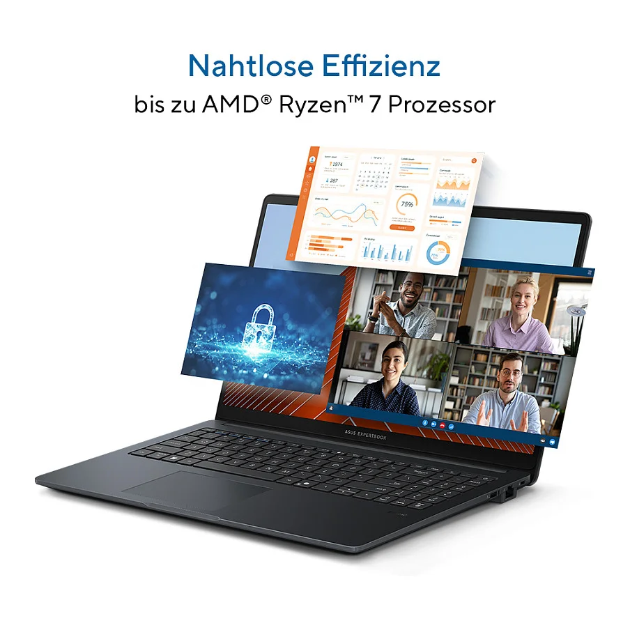 ASUS ExpertBook B1 15 6Zoll R7 7735U 16 512 BM1503CDA S70591X W11P Notebooks & E-Book Reader