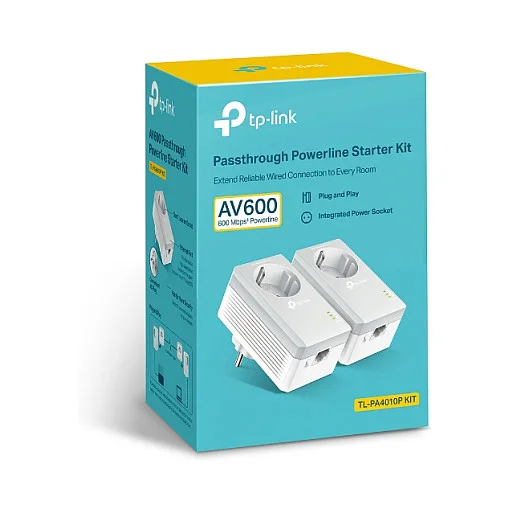 TP Link TL PA4010P KIT V5 PowerLine Netzwerkadapter 600 Mbit s Ethernet LAN Weiss 2 Stueck e  Netzwerk-Adapter / Netzwerk-Karten