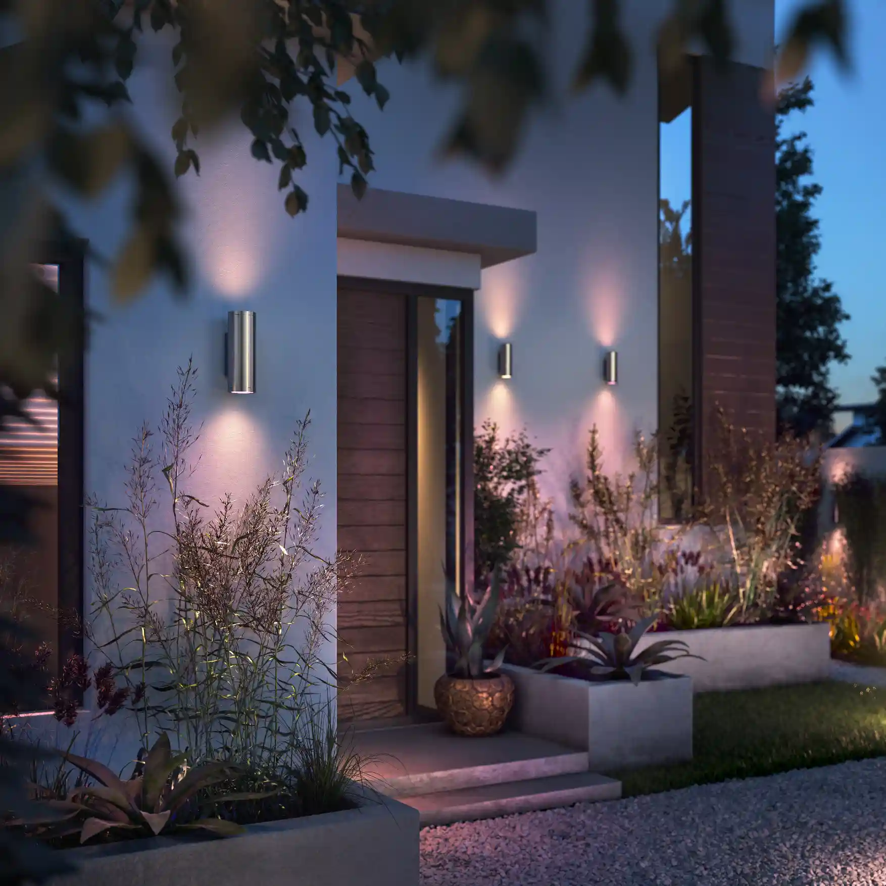 Philips Hue White and Color ambiance Appear Outdoor Wandleuchte silber Aussenleuchten