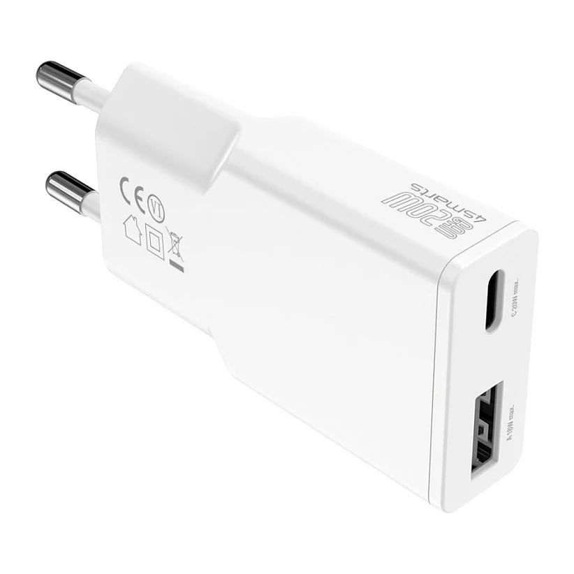 4SMARTS Netzladegert PDPlug Duos Slim 20W GaN USB C A  wei Notebook & Tablet Zubehoer