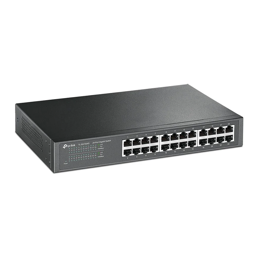 TP Link TL SG1024D Netzwerk Switch Unmanaged Gigabit Ethernet  10 100 1000  Grau Switches