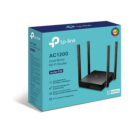 TP Link Archer C54 WLAN Router Schnelles Ethernet Dual Band 2 4 GHz 5 GHz Schwarz
