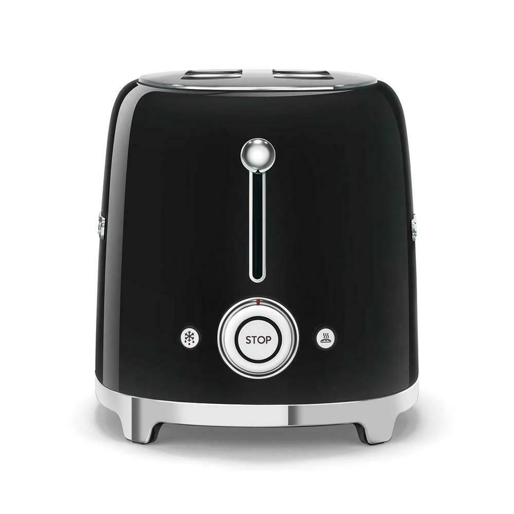 SMEG 2 Schlitz Toaster  schwarz Kuechenkleingeraete