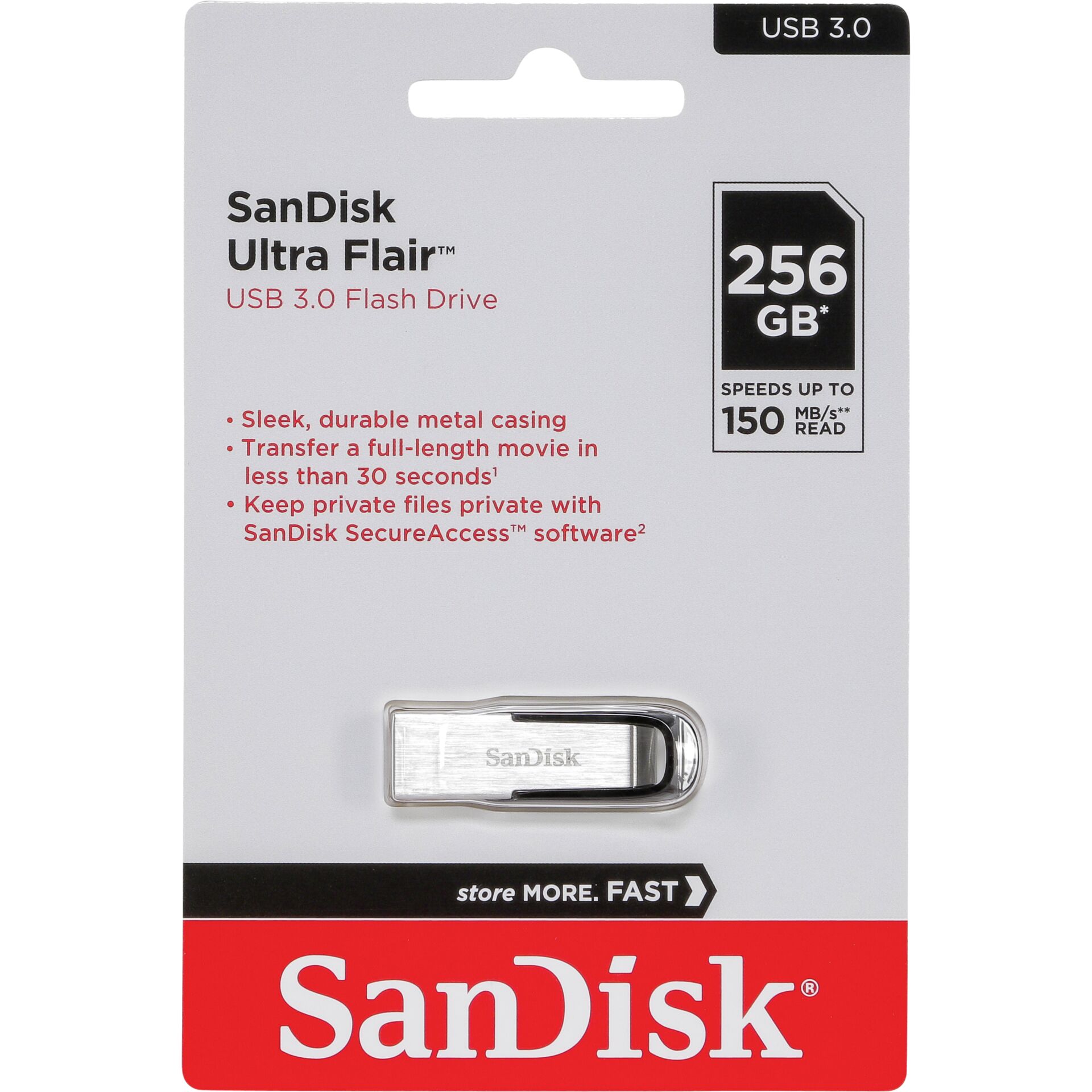 SanDisk Ultra Flair USB 3 0 256GB Speichermedien