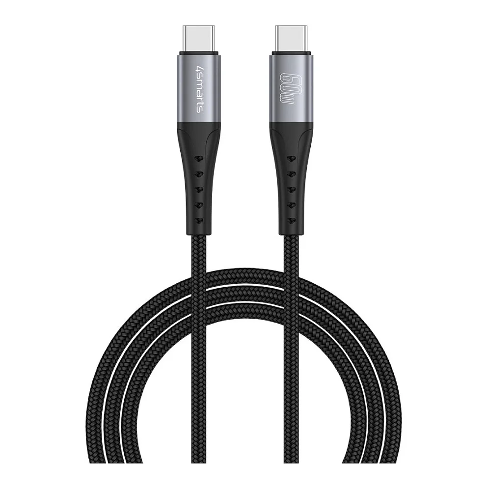 4SMARTS USB C Kabel PrimeCord 60W 1 5m  schwarz Notebook & Tablet Zubehoer