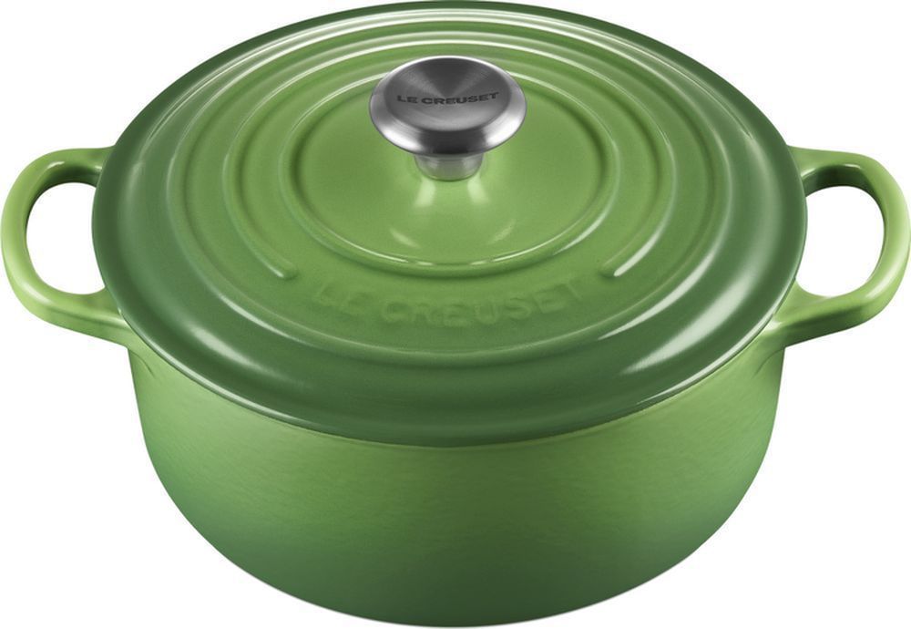 Le Creuset Braeter Signature  rund  24 cm  bamboo green Pfannen & Toepfe