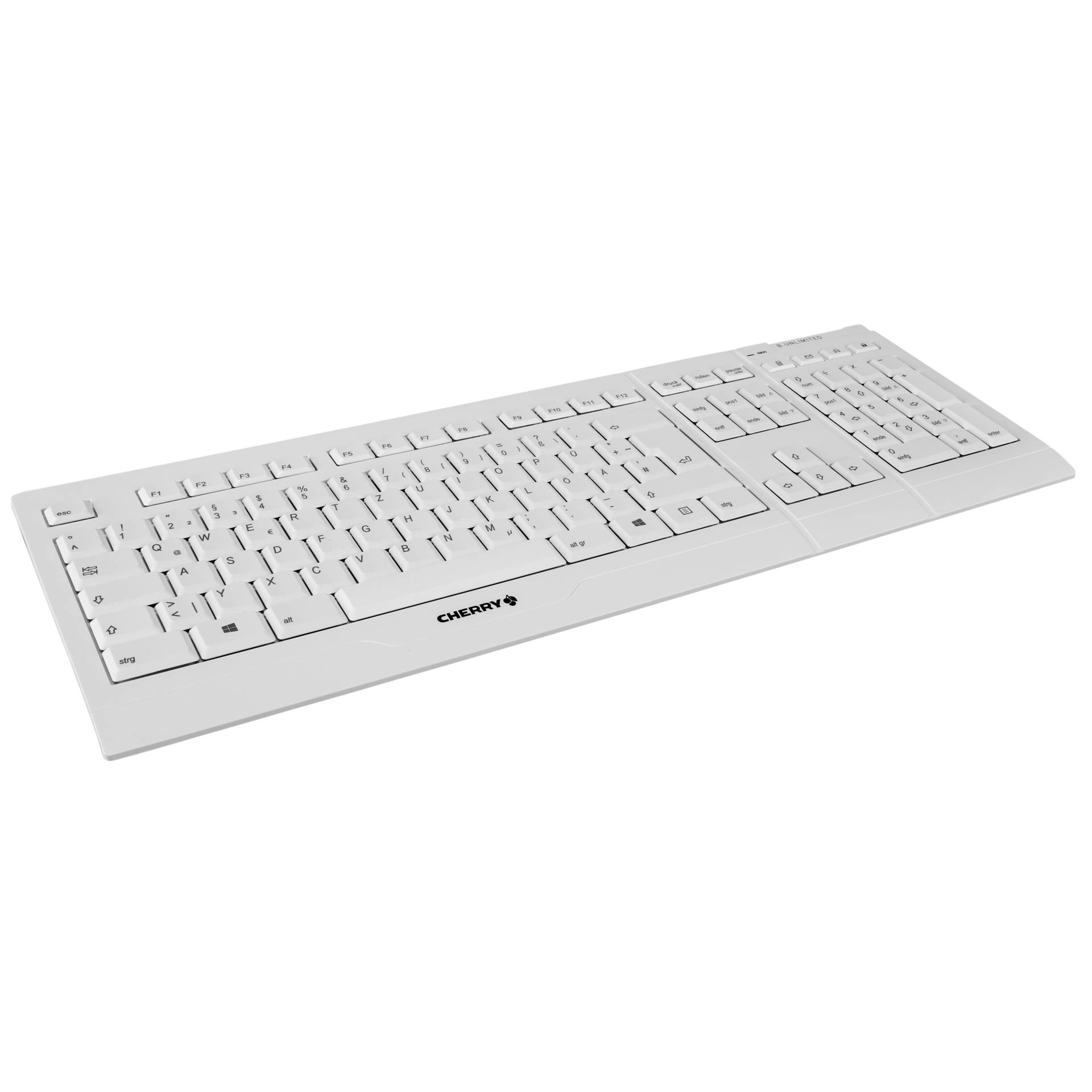 CHERRY B Unlimited 3 0 Desktop Keyboard und Mouse Weiss Grau Tastaturen & Maeuse