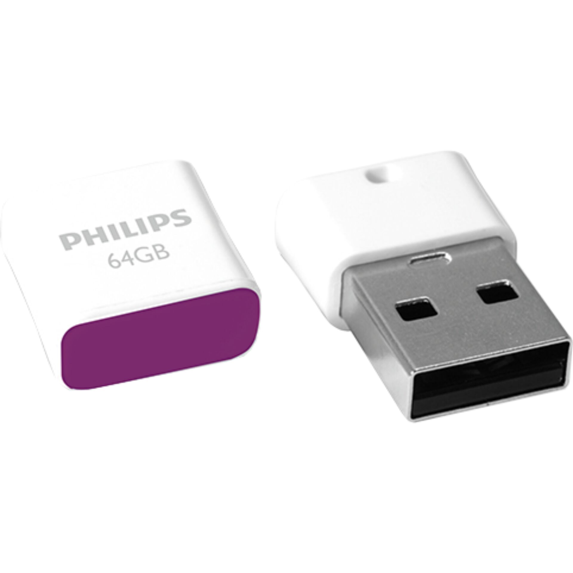Philips FM64FD85B 00 USB Stick 64 GB USB Typ A 2 0 Violett  Weiss Speichermedien