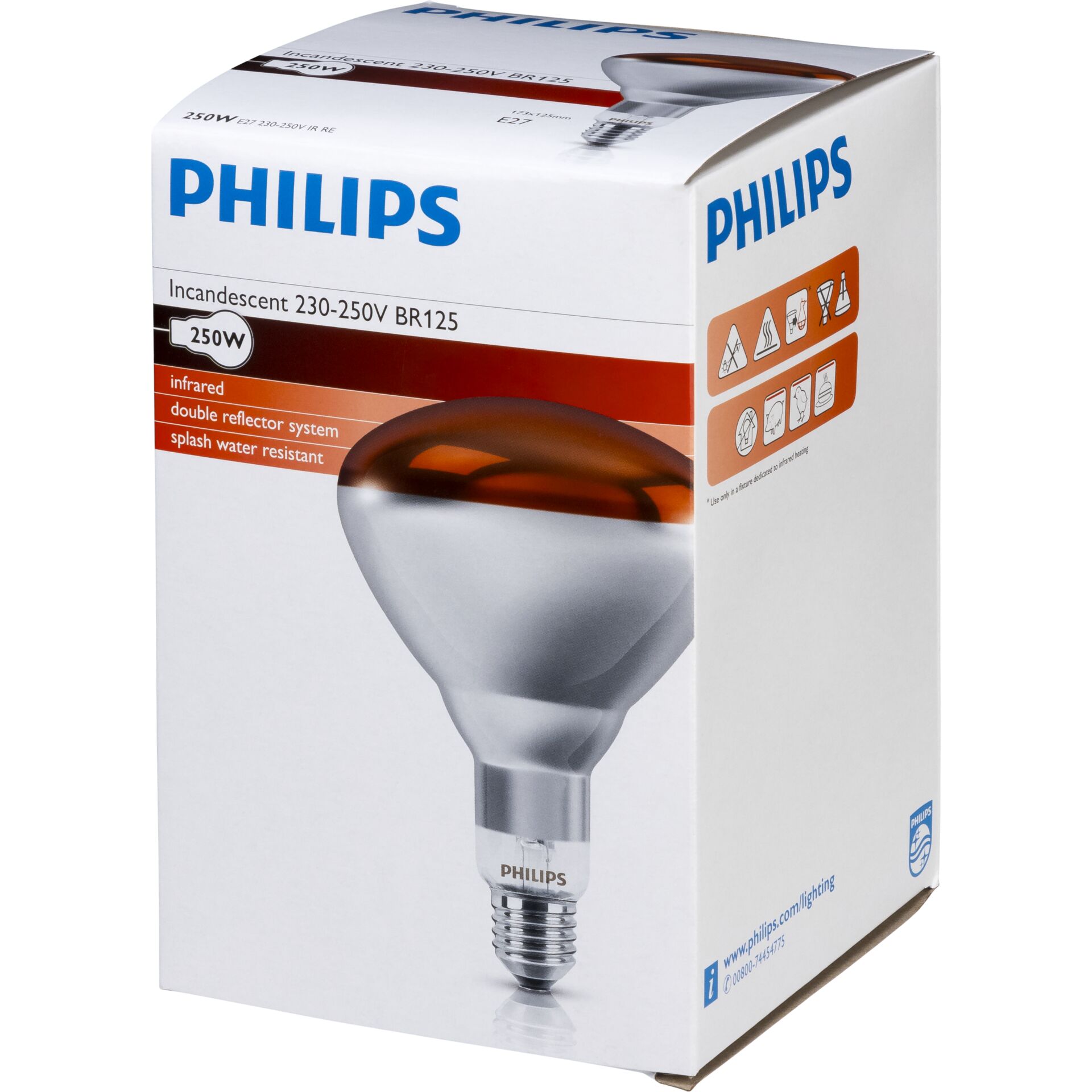 Philips 923212043801 Infrarotlampe 250 W Gluehbirne Wellnessgeraete