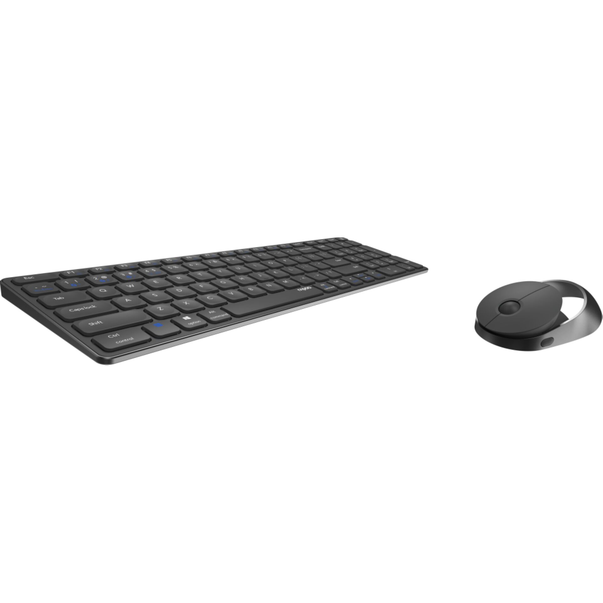 Rapoo 9750M Dunkelgrau QWERTZ Kabelloses Multi Mode Deskset Tastaturen & Maeuse