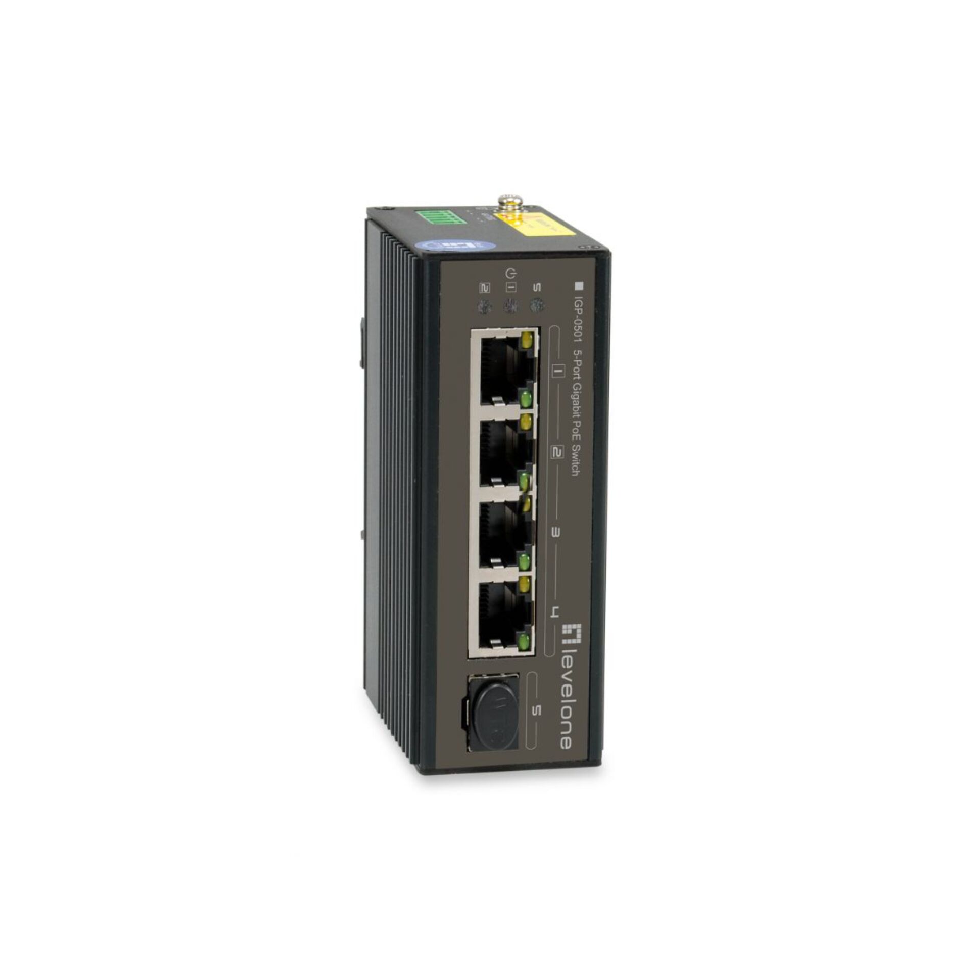 LevelOne IGP 0502 Netzwerk Switch Unmanaged Gigabit Ethernet  10 100 1000  Power over Ethernet  PoE  Schwarz Switches
