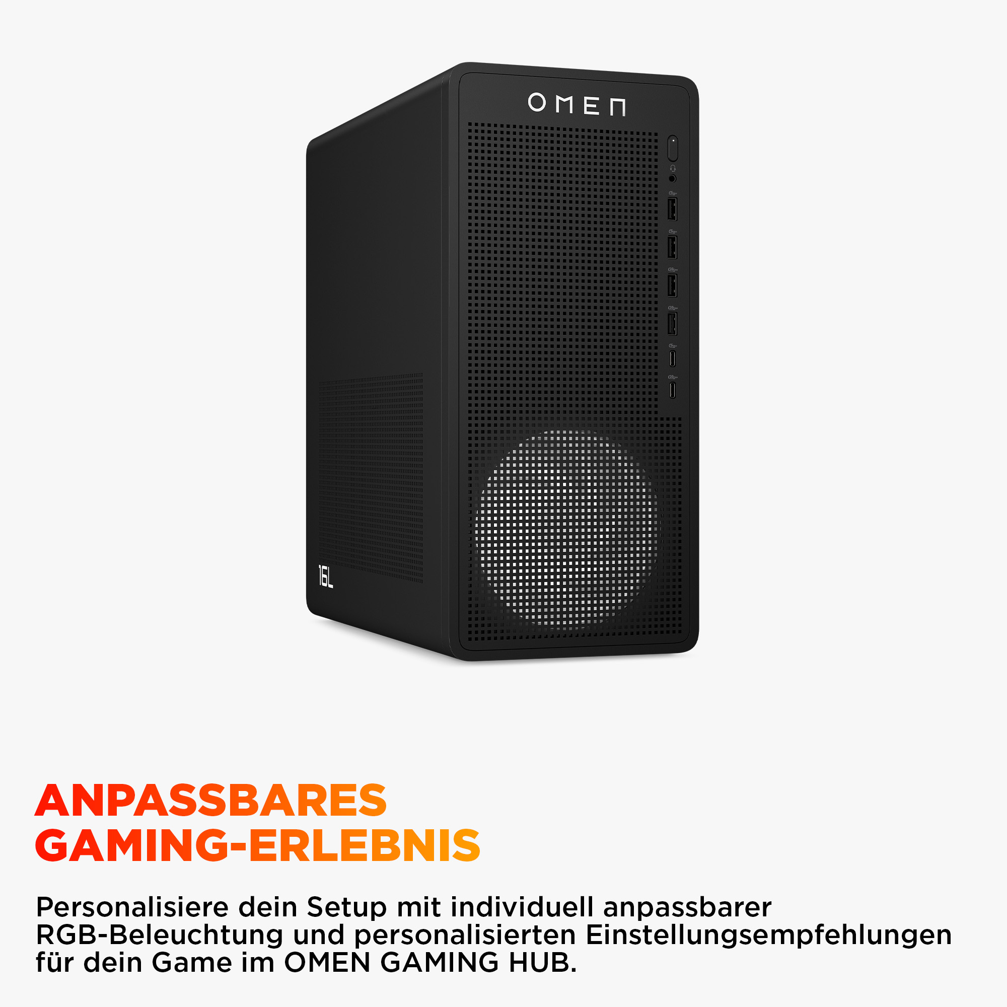 HP 16L Gaming Desktop TG03 0151ng schwarz  Windows 11 Home  PC-Zubehoer