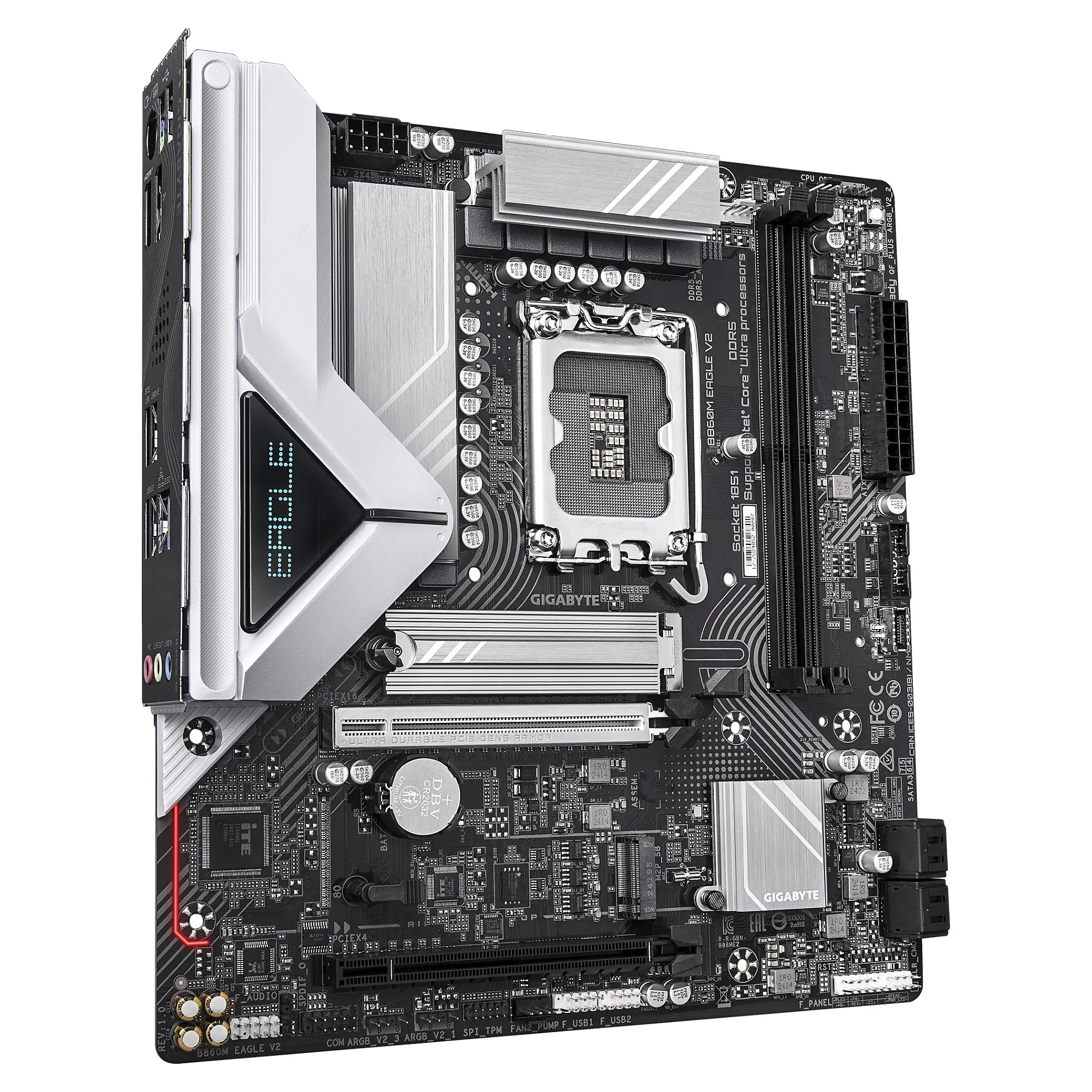 GIGABYTE B860M EAGLE V2 Mainboard   Intel Core Ultra Serie Prozessoren  6 1 2 Phasen VRM  bis zu 9066 MHz DDR5  1x PCIe 5 0   1x PCIe 4 0 M 2  2 5 GbE LAN  USB 3 2 Gen 1 PC-Komponenten