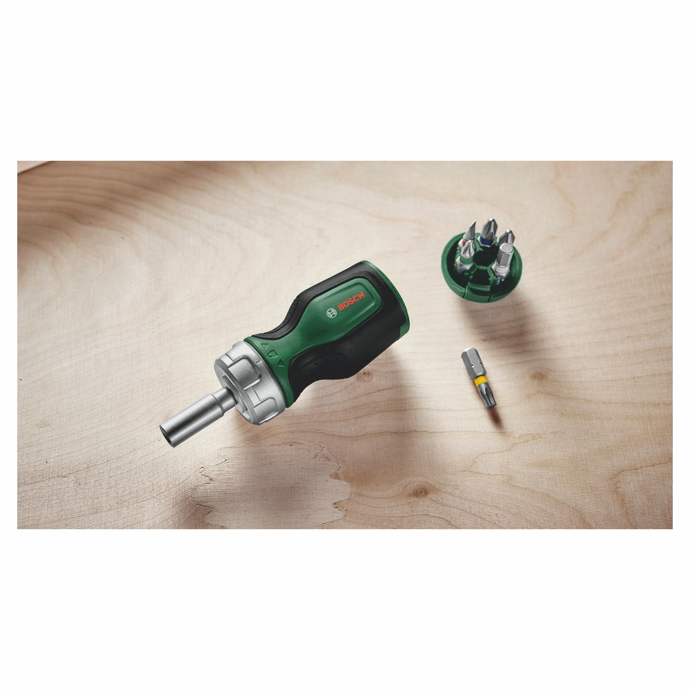 Bosch Schraubendreher mit Ratschenfunktion und Magazin Stubby Schraubendreher & Zangen