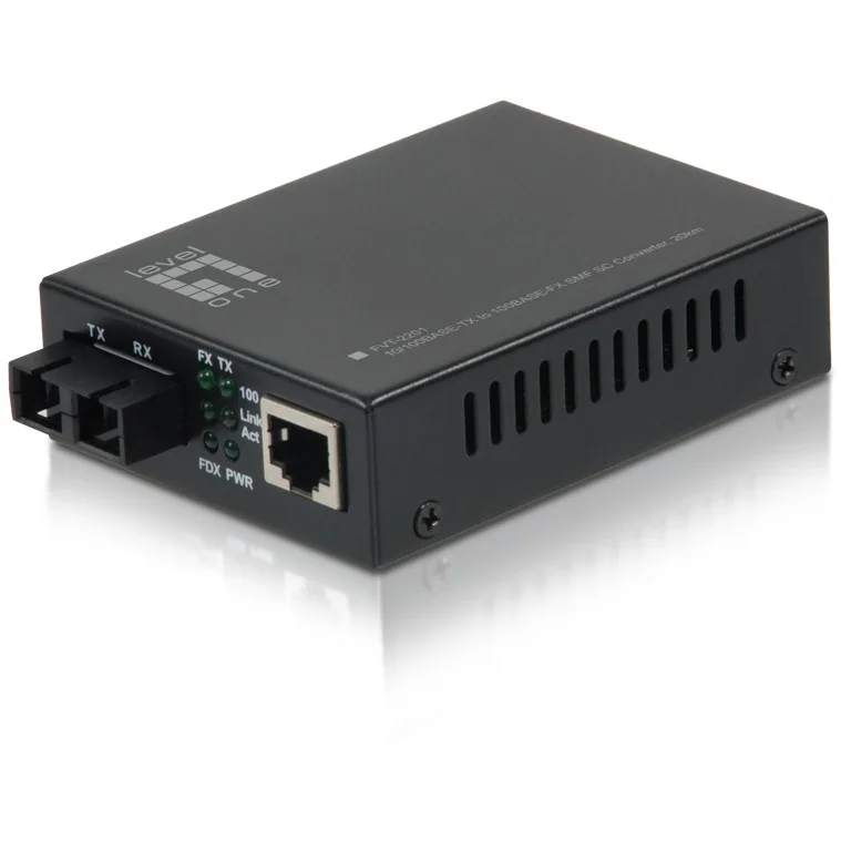 Level One Konverter FVT 2201 10 100TX 100FX SC SMF 20km Netzwerk