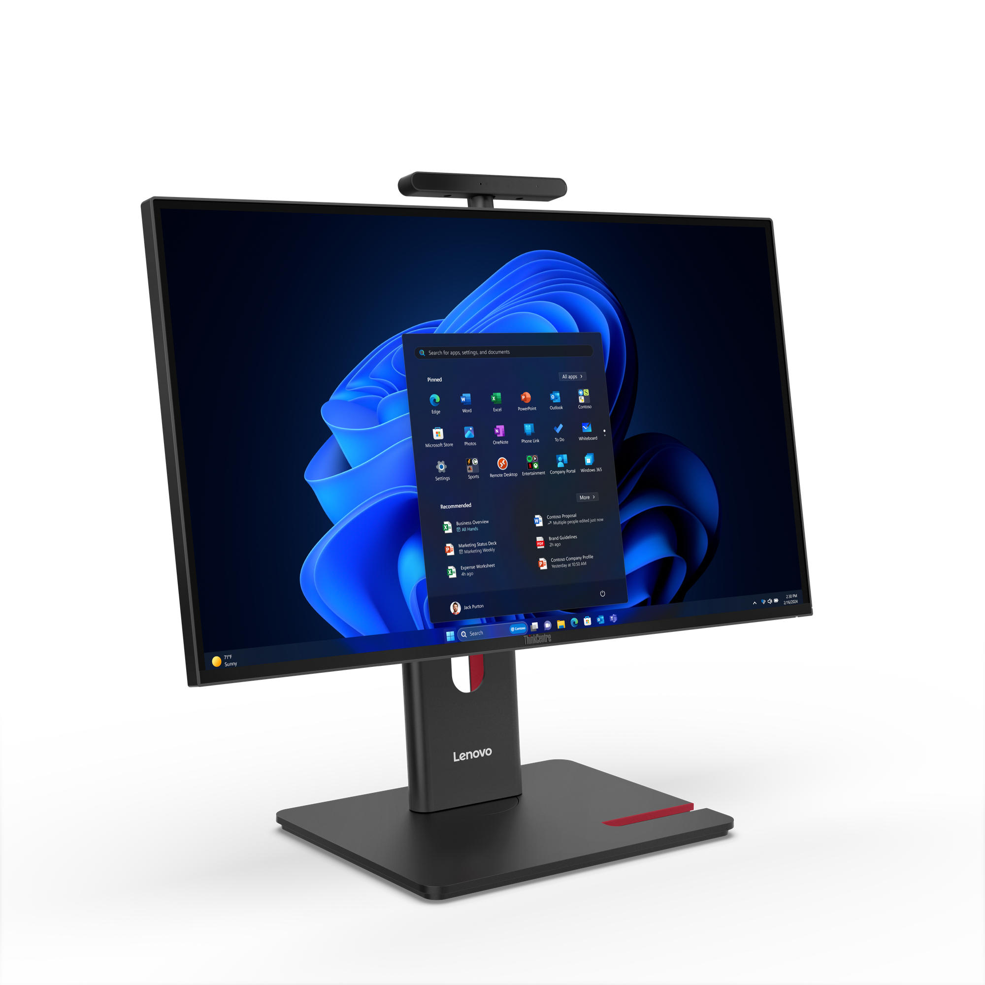 Lenovo ThinkCentre M90a Gen 6 Intel Core Ultra 5 235 60 5 cm  23 8   1920 x 1080 Pixel All in One PC 32 GB DDR5 SDRAM 512 GB SSD Windows 11 Pro Wi Fi 6E  802 11ax  Schwarz PC-Zubehoer