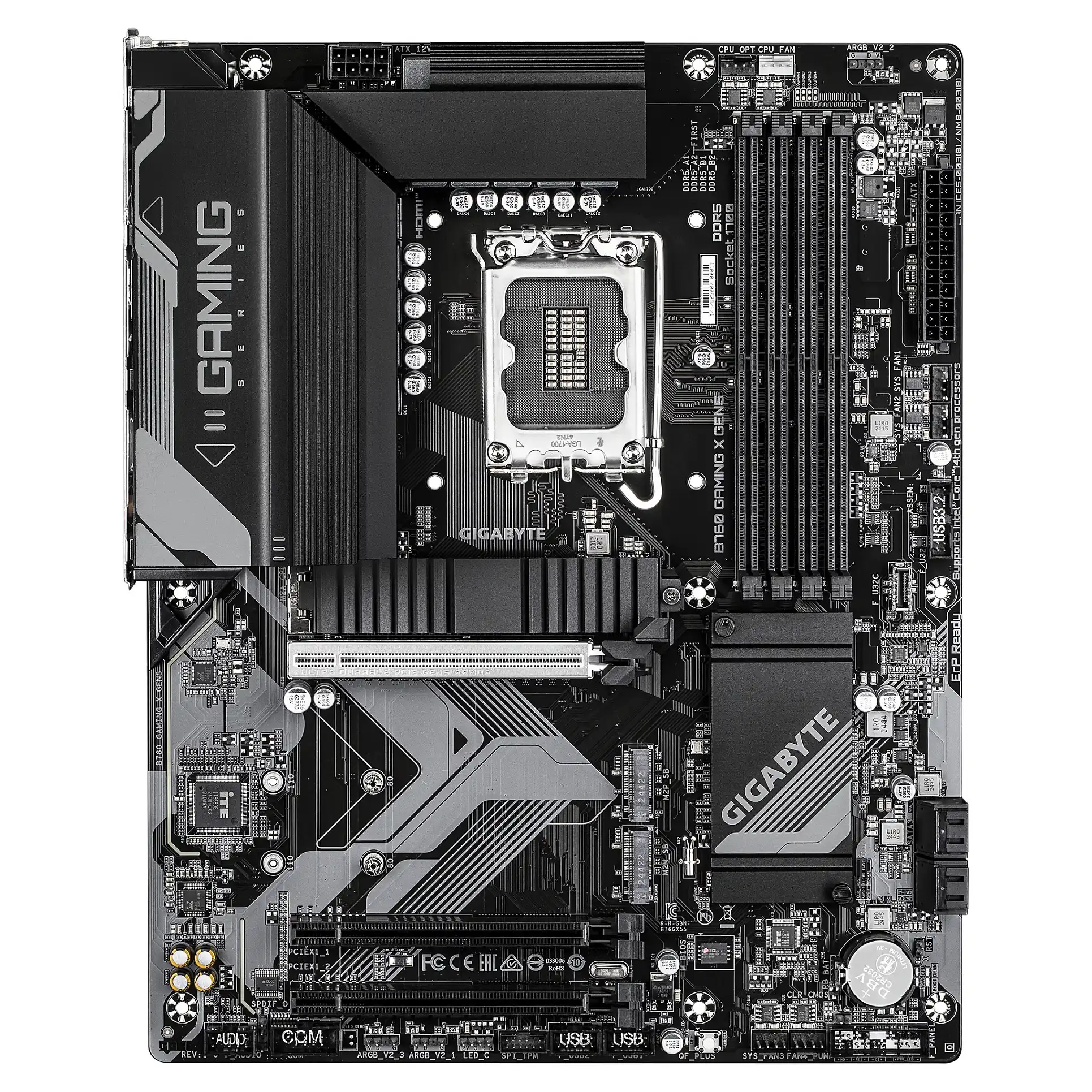 GIGABYTE B760 GAMING X GEN5 Mainboard   Unterstuetzt Intel Core Prozessoren der 14  Generation  8 1 1 Phasen VRM  bis zu 5600 MHz DDR5  3 x PCIe 4 0 M 2  2 5 GbE LAN  USB 3 2 Gen 2 PC-Komponenten