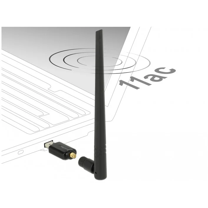 DeLOCK usb 3 0 dualband wlan ac a b g n stick 867   300 mbps mit externer antenne Netzwerk