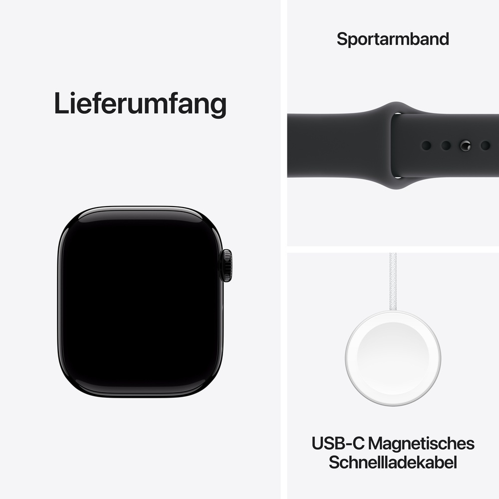 Apple watch series 11 alu  diamantschwarz  gps 42 mm  sportarmband schwarz m l Smartwatches & Fitnesstracker