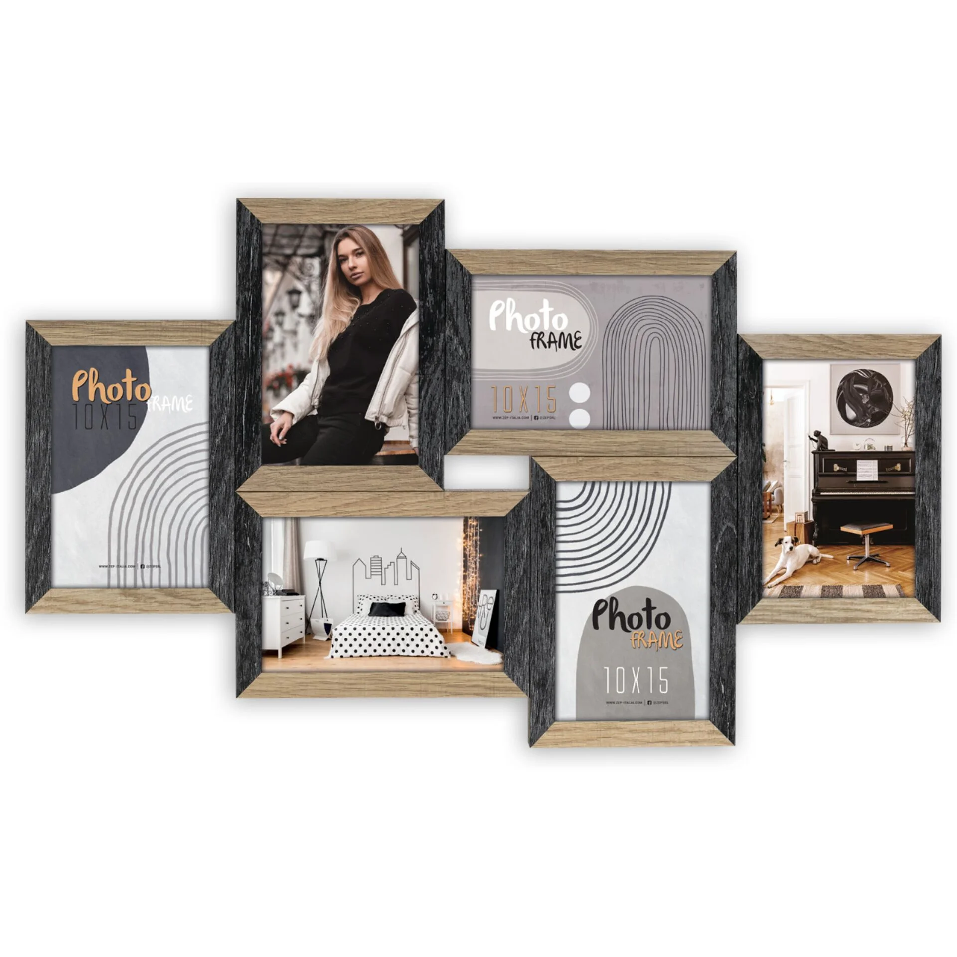 ZEP Vercelli black 6x10x15 Holz Galerie DN688B Bilderrahmen