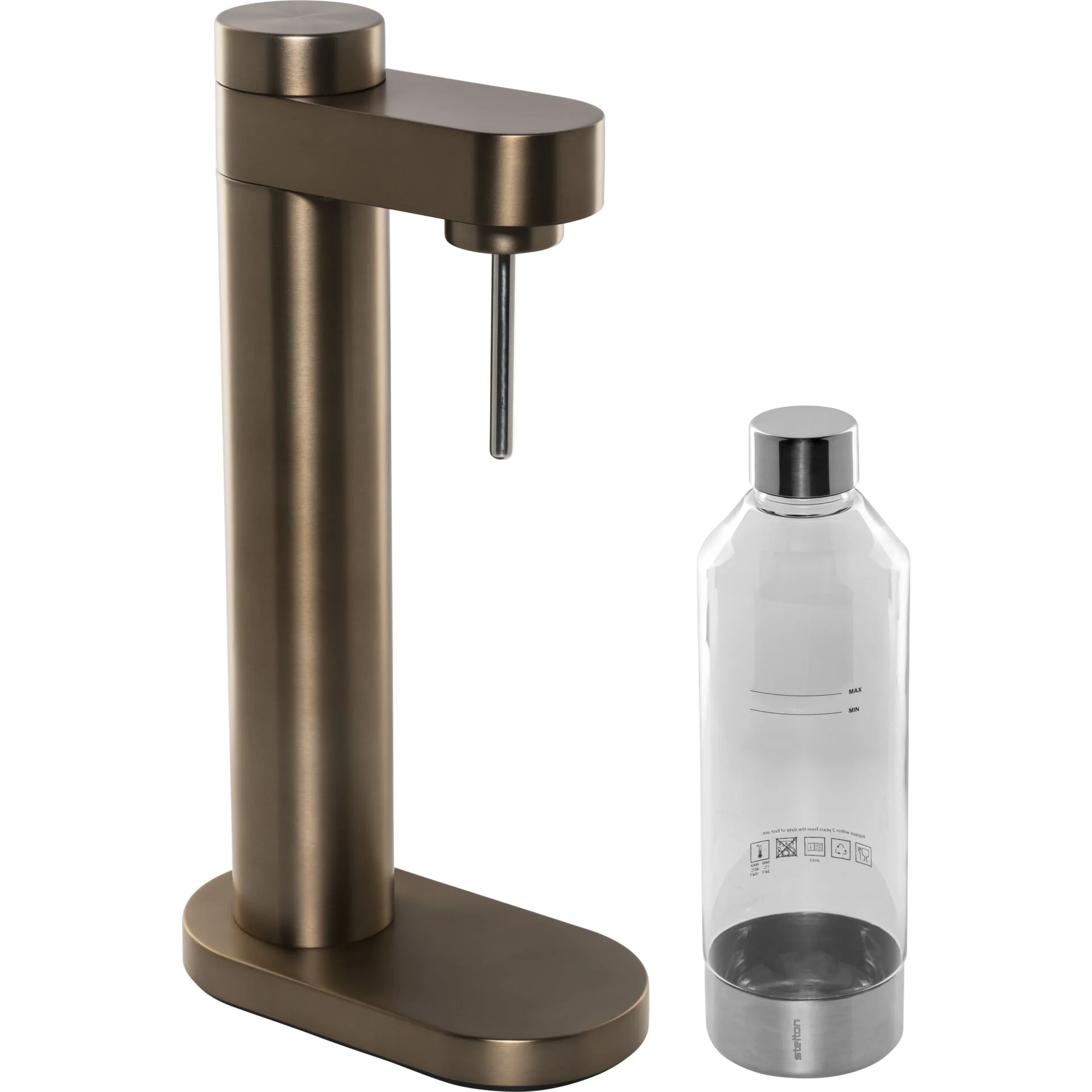 Stelton Brus Carbonator dark brown metallic Wasseraufbereitung