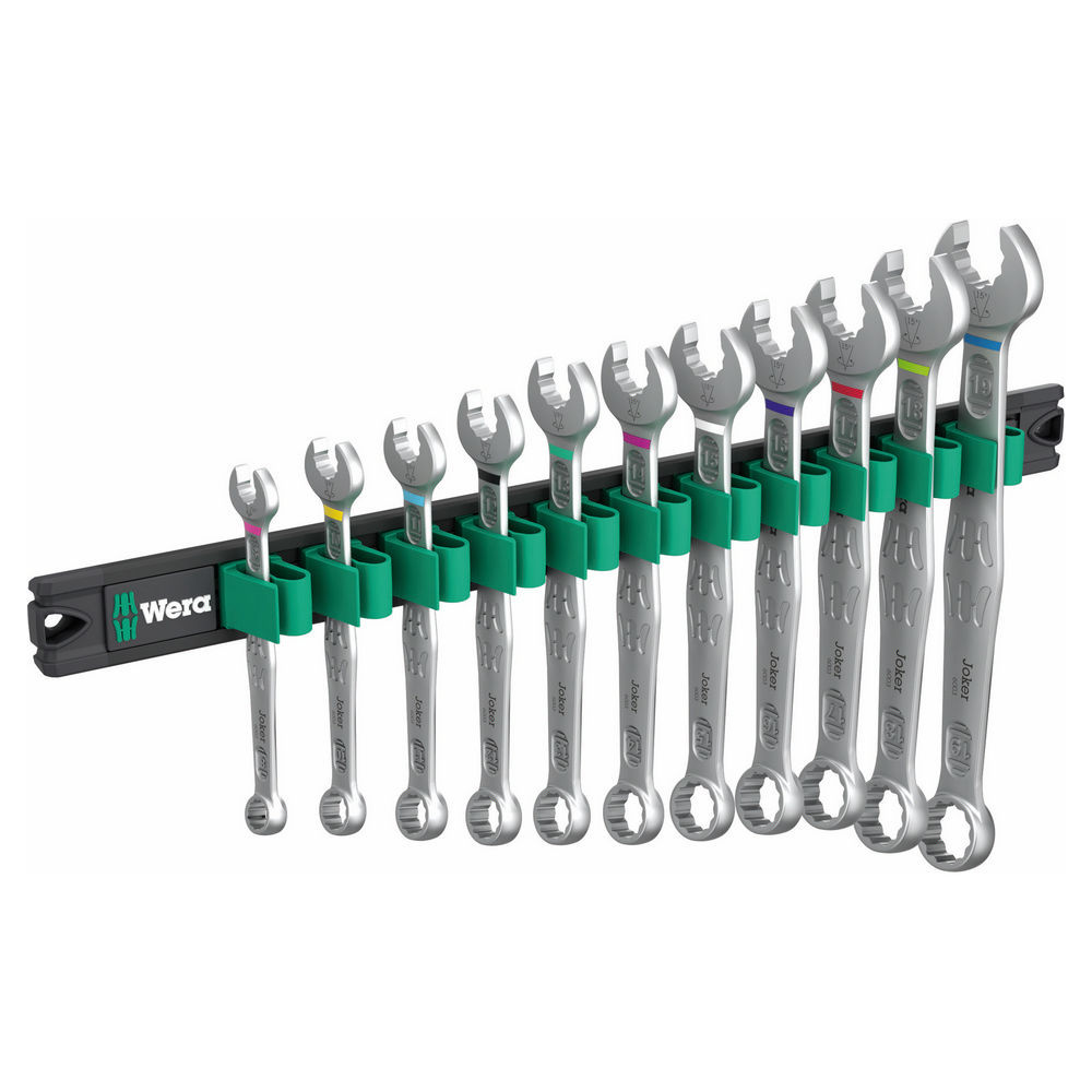 Wera Ringmaulschluessel Satz mit Magnetleiste Joker  11 teilig Werkzeugsets