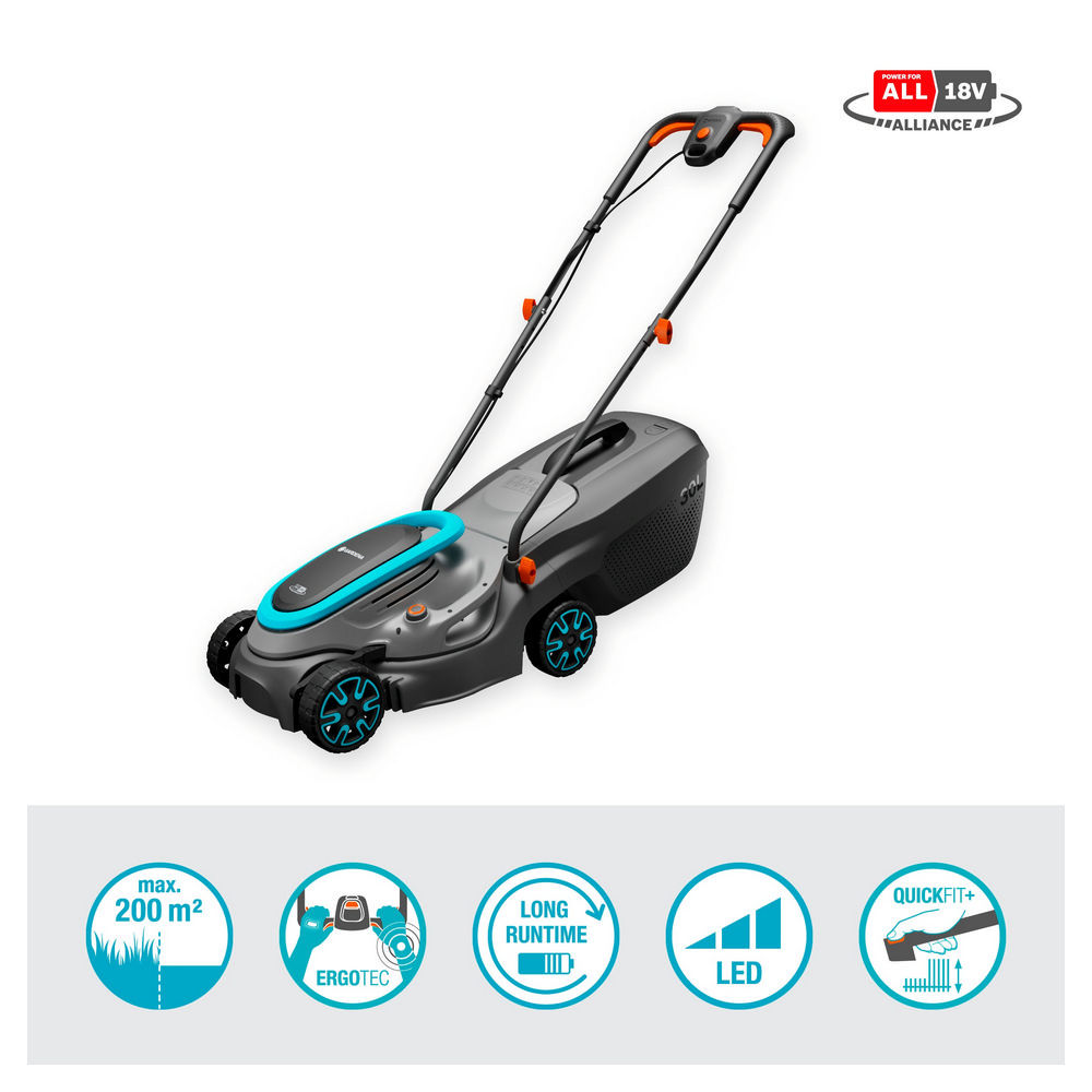 GARDENA Akku Rasenmaeher PowerMax 32 18V P4A Ready To Use Set Gartenmaschinen